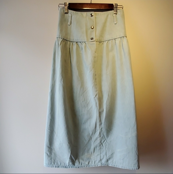 80s Drop Waist Denim Skirt - Vintage - Picture 5 of 5